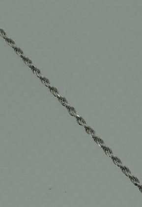 .925 Sterling Silver Diamond Cut Rope 1.5 mm Chain 16 