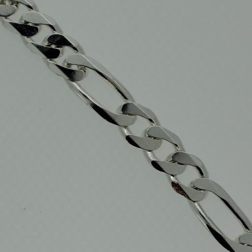 .925 Sterling Silver Figaro 9.2 mm Chain 20 Italy