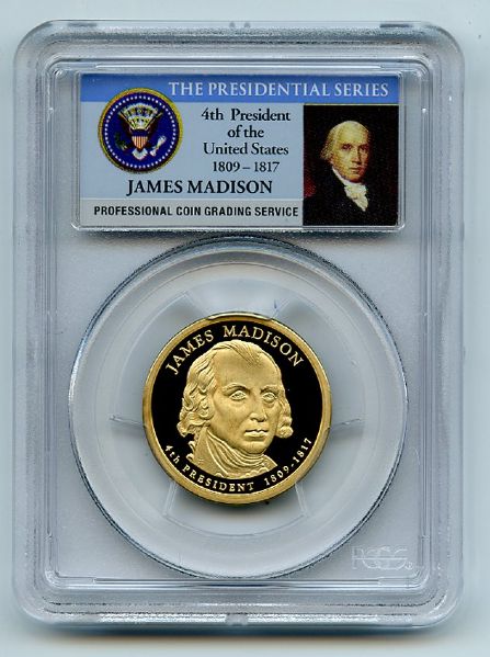 2007 S $1 James Madison Dollar PCGS PR69DCAM