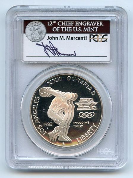 1983 S $1 Olympic Silver Commemorative Dollar PCGS PR69DCAM Mercanti