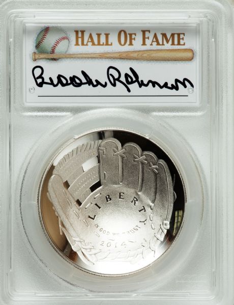 2014 P $1 Silver Baseball Hall of Fame HOF Brooks Robinson PCGS PCGS PR70DCAM