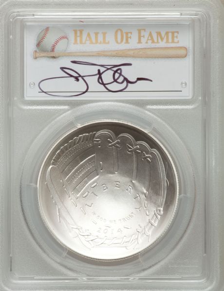 2014 P $1 Silver Commemorative Baseball Hall of Fame HOF Jim Palmer PCGS MS70