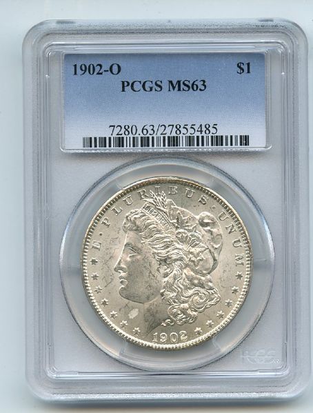 1902 O $1 Morgan Silver Dollar PCGS MS63 (485)