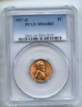 1957 D 1C Lincoln Cent PCGS MS64RD