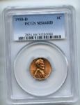 1958 D 1C Lincoln Cent PCGS MS66RD