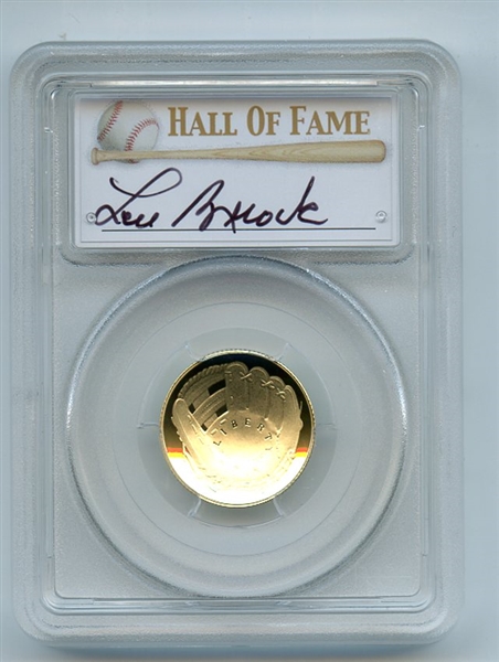 2014 W $5 Gold Baseball HOF Commemorative Lou Brock PCGS PR70DCAM