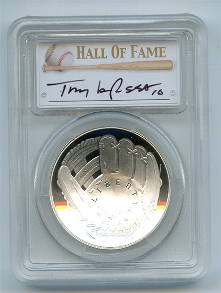 2014 P $1 Silver Baseball HOF Commemorative Tony LaRussa PCGS PR70DCAM