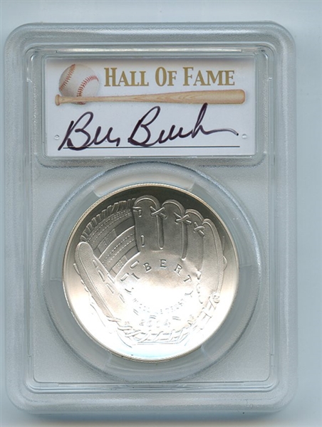 2014 P $1 Silver Baseball HOF Commemorative Bill Buckner PCGS MS70