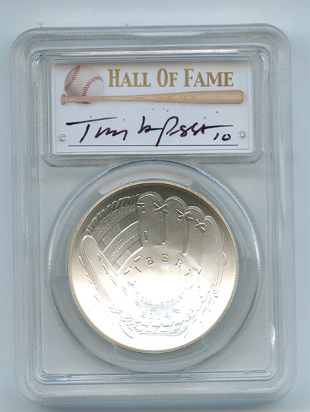 2014 P $1 Silver Baseball HOF Commemorative Tony LaRussa PCGS MS70