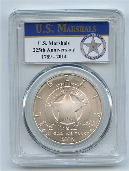 2015 P $1 Silver US Marshals Service Commemorative Dollar PCGS MS69