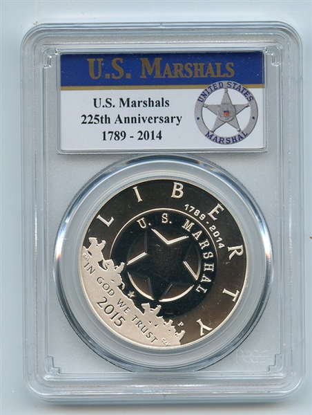 2015 P $1 Silver US Marshals Service Commemorative Dollar PCGS PR69DCAM