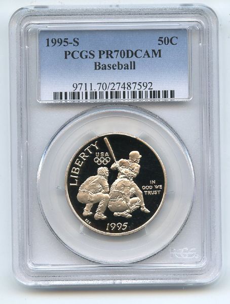 1995 S 50C Olympic Baseball Commemorative PCGS PR70DCAM