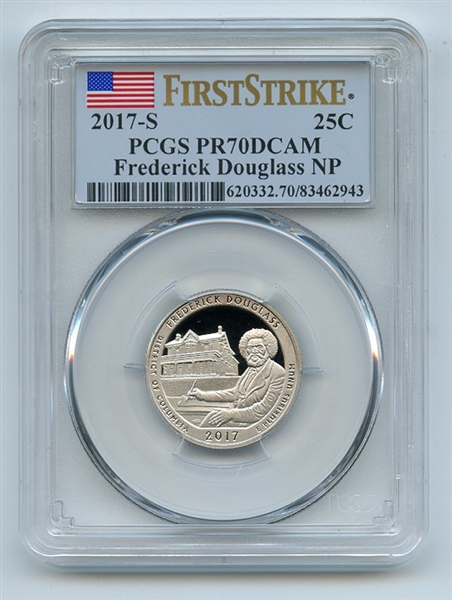 2017 S 25C Clad Frederick Douglass Quarter PCGS PR70DCAM First Strike