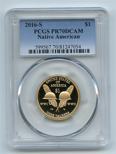 2016 S $1 Sacagawea Dollar PCGS PR70DCAM