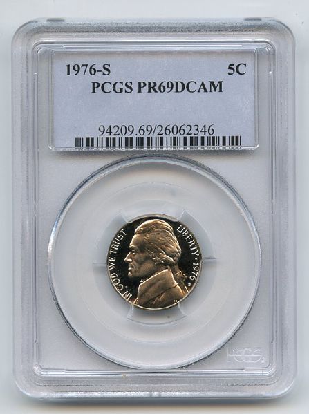 1976 S 5C Jefferson Nickel Proof PCGS PR69DCAM