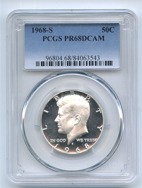 1968 S 50C Kennedy Half Dollar PCGS PR68DCAM