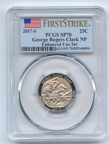 2017 S 25C George Rogers Clark Quarter Enhanced PCGS SP70 First Strike