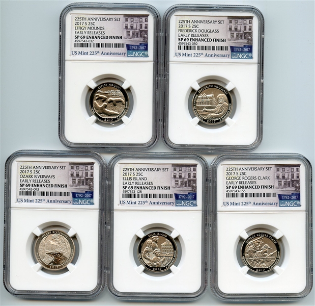2017 S Enhanced Uncirculated Complete Set 10 coins NGC SP69 Early Releases