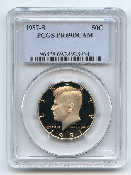 1987 S 50C Kennedy Half Dollar Proof PCGS PR69DCAM
