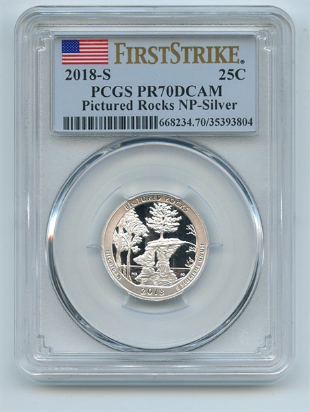 2018 S 25C Silver Pictured Rocks PCGS PR70DCAM First Strike