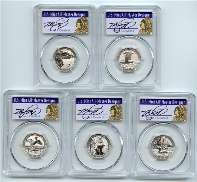 2018 S Silver Reverse 10 Coin Set PCGS PR70 First Strike Thomas Cleveland