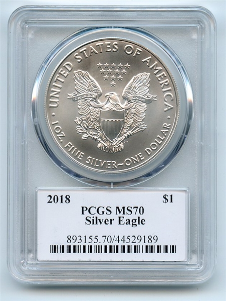 2018 $1 American Silver Eagle 1oz PCGS MS70 Thomas Cleveland Eagle
