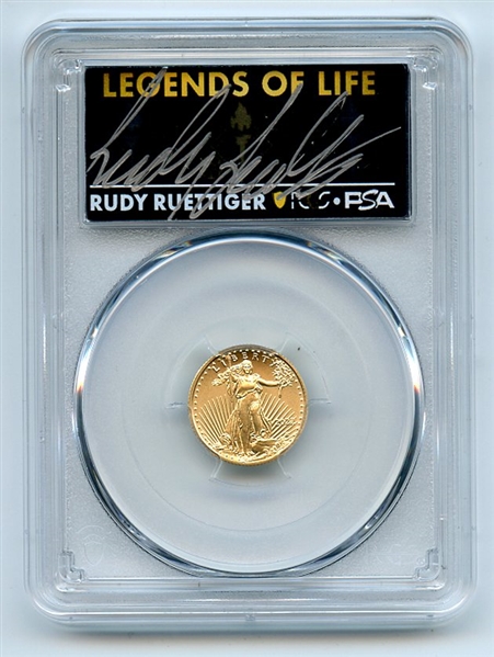 2022 $5 American Gold Eagle 1/10 oz PCGS PSA MS70 Legends of Life Rudy Ruettiger