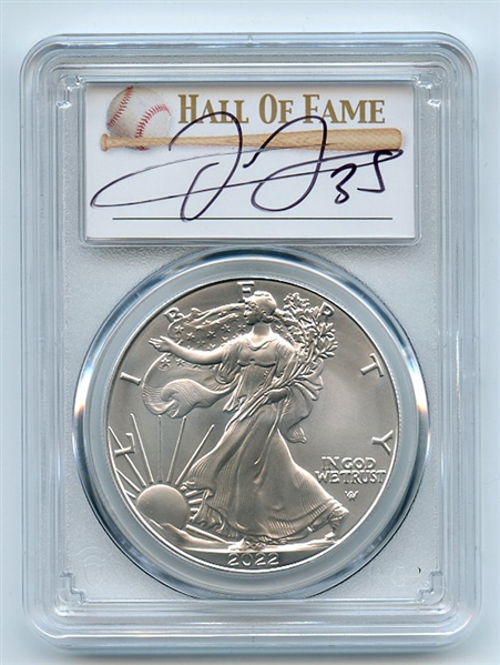 2022 $1 American Silver Eagle 1oz PCGS MS70 First Day of Issue FDOI Frank Thomas