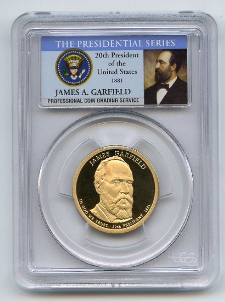 2011 S $1 James Garfield Dollar PCGS PR69DCAM