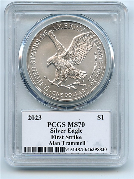 2023 $1 American Silver Eagle 1oz PCGS MS70 FS Legends of Life Alan Trammell