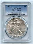 (20) 2002 $1 American Silver Eagle Dollar PCGS MS69 Lot w/PCGS Box