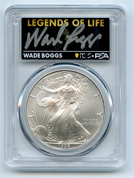 1996 $1 American Silver Eagle PCGS PSA MS69 Legends of Life Wade Boggs