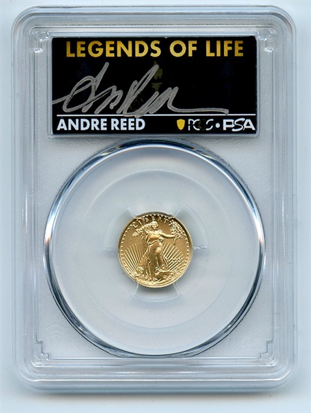 2021 $5 American Gold Eagle Type 2 PCGS PSA MS70 Legends of Life Andre Reed