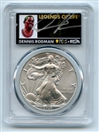 2020 $1 American Silver Eagle 1oz PCGS MS70 FS Legends of Life Dennis Rodman
