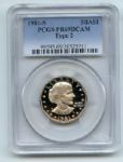 1981 S $1 Type 2 T2 SBA Susan B Anthony Dollar Proof PCGS PR69DCAM