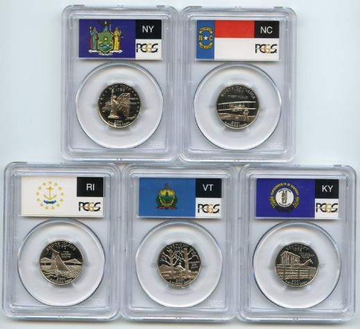 2001 S Clad State Quarter Set PCGS PR70DCAM