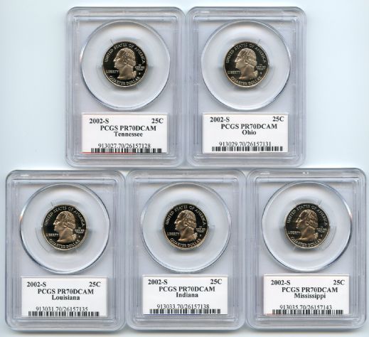 2002 S Clad State Quarter Set PCGS PR70DCAM