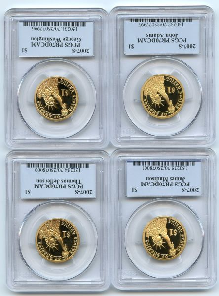 2007 S Presidential Dollar Set PCGS PR70DCAM
