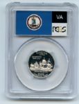 2000 S 25C Silver Virginia Quarter PCGS PR70DCAM