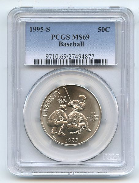 1995 S 50C Olympic Baseball Commemorative PCGS MS69