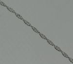 .925 Sterling Silver Loose Rope 1.9 mm Chain 16" Italy