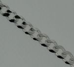 .925 Sterling Silver 6 Sided Curb 6.9mm Chain 20" Italy