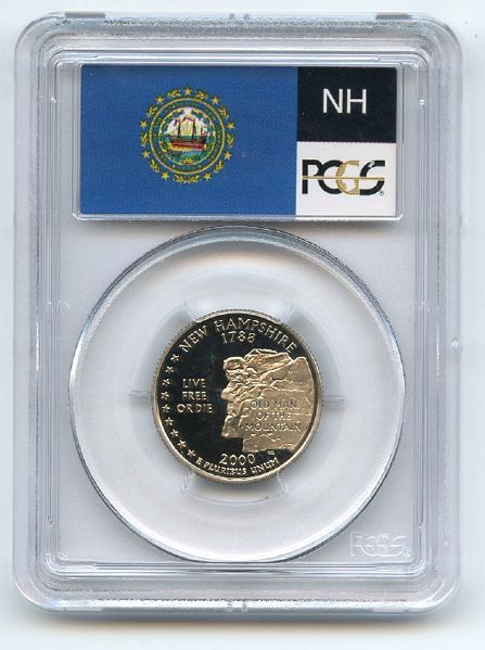 2000 S 25C Clad New Hampshire Quarter PCGS PR69DCAM