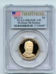 2013 S $1 William McKinley Dollar PCGS PR69DCAM First Strike
