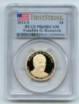 2014 S $1 Franklin D Roosevelt Dollar PCGS PR69DCAM First Strike