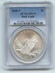 2008 P $1 Bald Eagle Silver Commemorative Dollar PCGS MS70