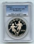 1994 S $1 World Cup Silver Commemorative Dollar PCGS PR70DCAM