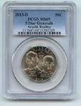 2013 D 50C 5 Star Generals Arnold Bradley Commerative PCGS MS69