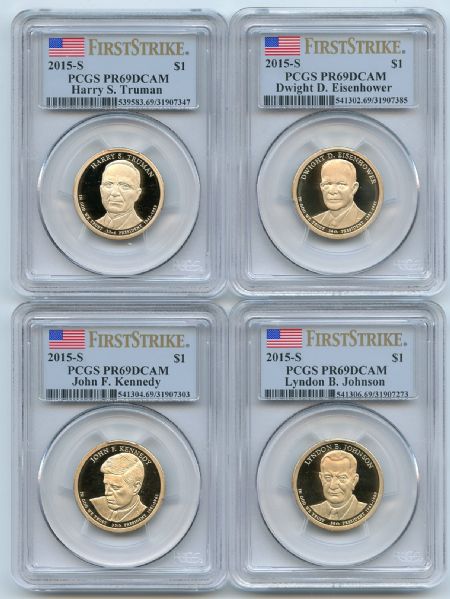 2015 S Presidential Dollar Set PCGS PR69DCAM First Strike