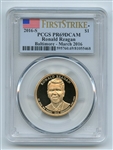 2016 S $1 Ronald Reagan Dollar PCGS PR69DCAM First Strike Baltimore March 2016